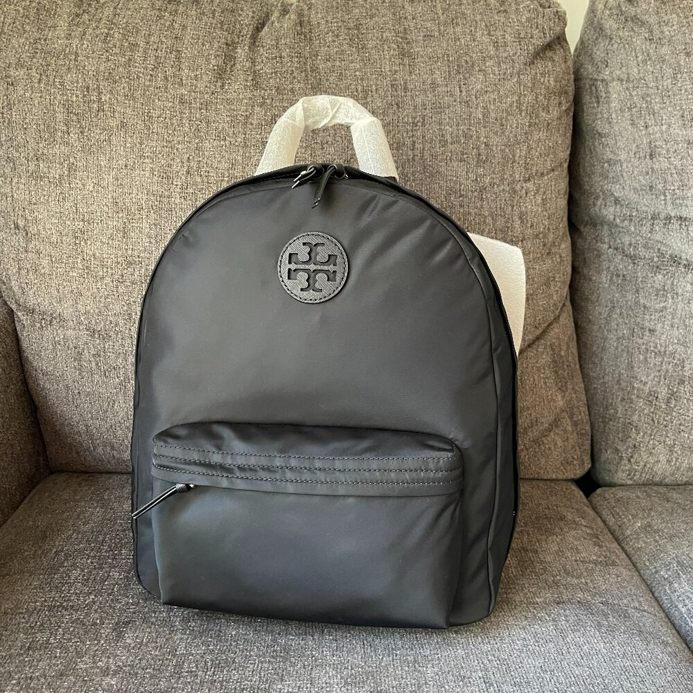 Tory Burch Black Nylon Backpack black NWT